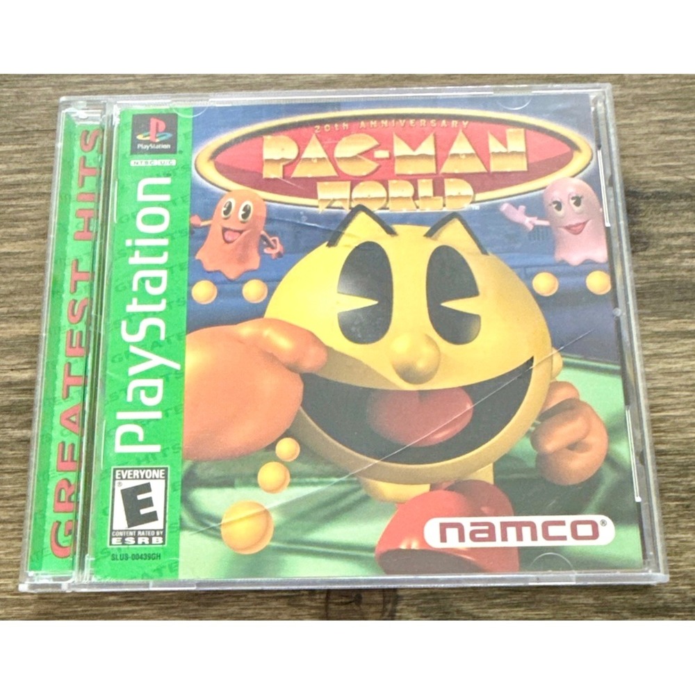 Namco Pac-Man World PS1 Good Greatest Hits *Case and Manual Only* SLUS-00439GH